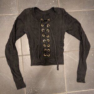 Are You Am I Zippora Top Black M